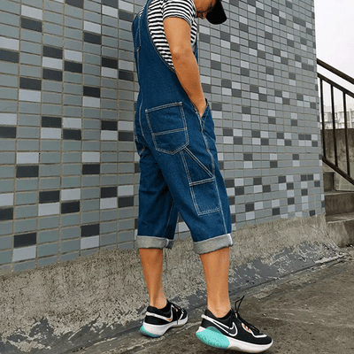 オーバーオール ショートパンツ<br>プラスサイズ バミューダ
