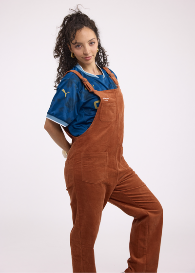 Salopette Marron en Tissu Velours