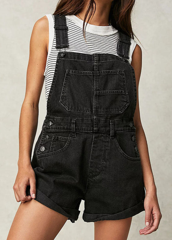Salopette Short Jean Noir