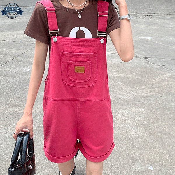 Salopette Bavette Rose Bonbon