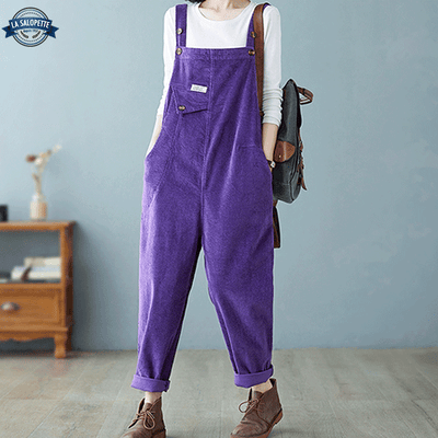 Salopette en Velours Violette