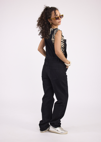 Salopette Noire Pantalon Regular