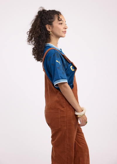 Salopette Velours Marron Femme