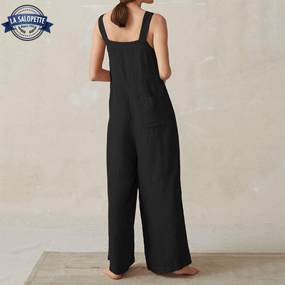 Robe Salopette Pantalon Large Black