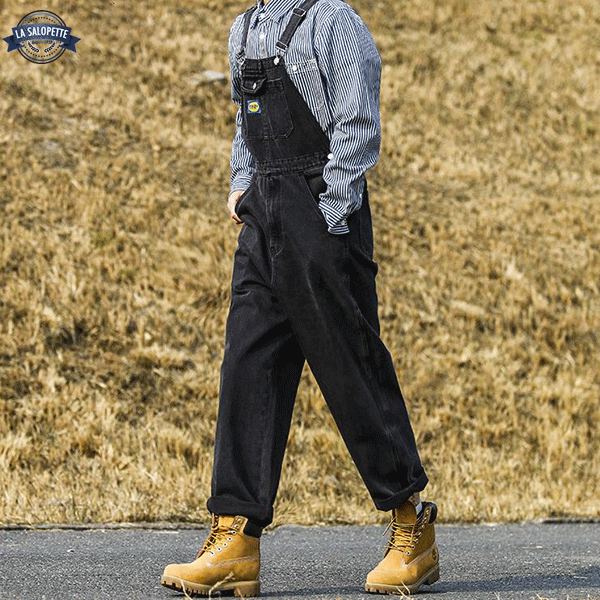 デニムオーバーオール<br>ラモー・ブラック