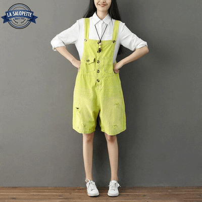 Salopette Bib Courte Jaune