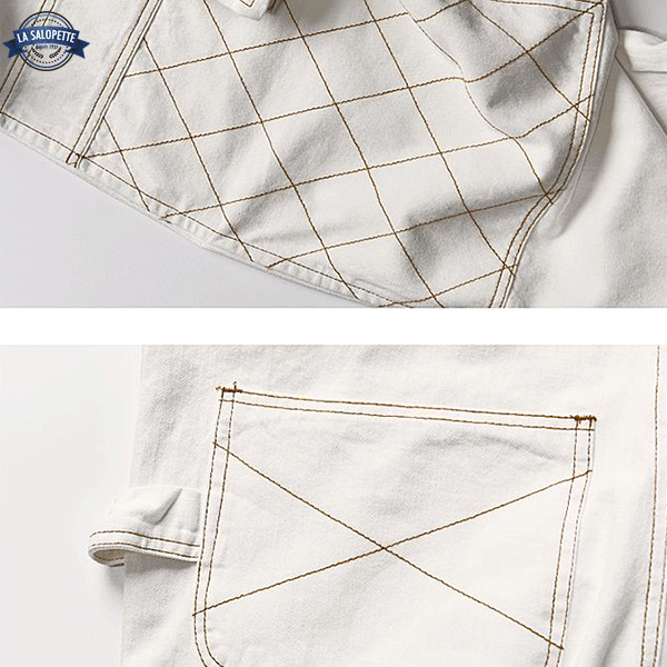 Salopette clearance jean blanc