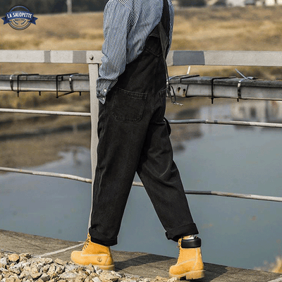 デニムオーバーオール<br>ラモー・ブラック