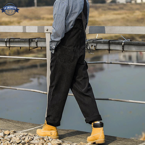 デニムオーバーオール<br>ラモー・ブラック