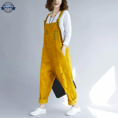 Salopette Jean avec Bretelle Jaune