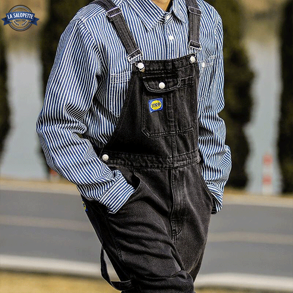 デニムオーバーオール<br>ラモー・ブラック