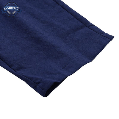 ヴィンテージオーバーオール<br>ネイビーブルーのヒッピー女性