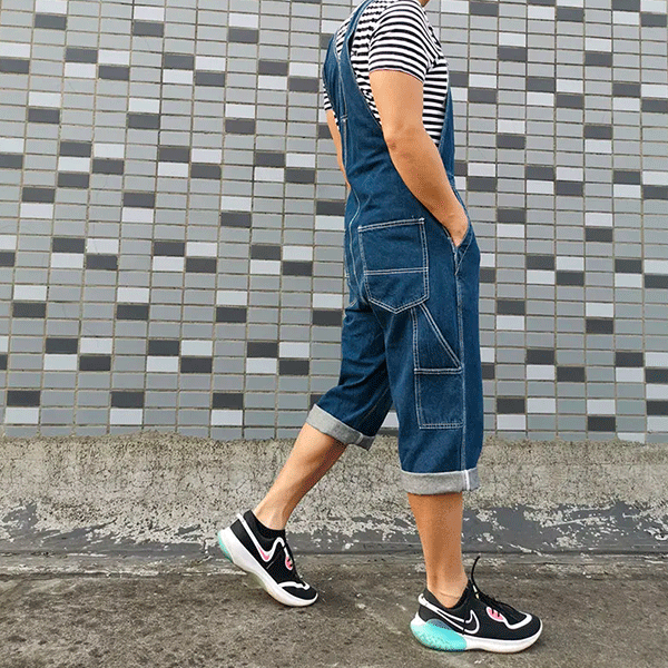 オーバーオール ショートパンツ<br>プラスサイズ バミューダ