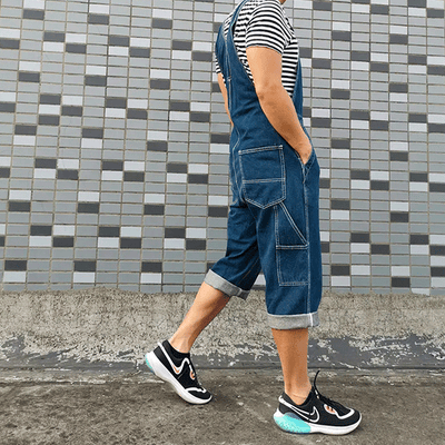 オーバーオール ショートパンツ<br>プラスサイズ バミューダ