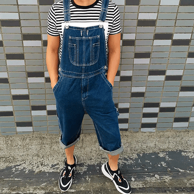 オーバーオール ショートパンツ<br>プラスサイズ バミューダ