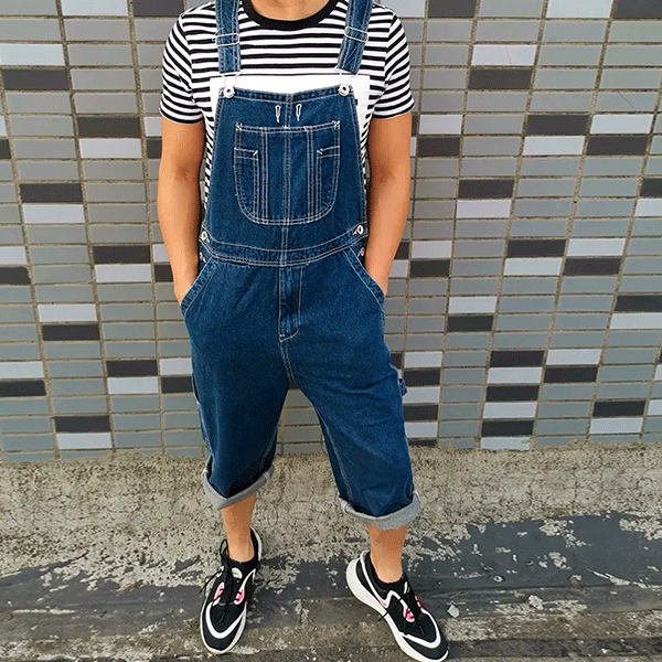 オーバーオール ショートパンツ<br>プラスサイズ バミューダ