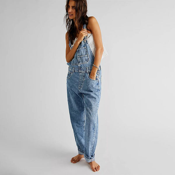 デニムダンガリー オーバーオール 綿100％ ウォッシュド ジャン ダンガリー |オーバーオール – La Salopette