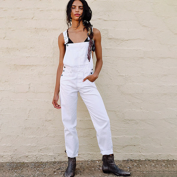 女性の白いオーバーオール |オーバーオール – La Salopette