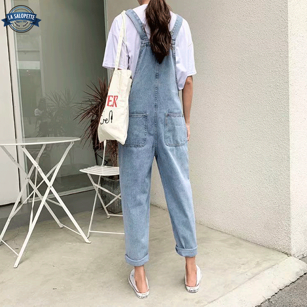 デニムオーバーオール<br>不器用な中括弧
