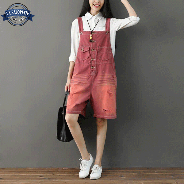 オーバーオール ショートパンツ<br>レッドネドン