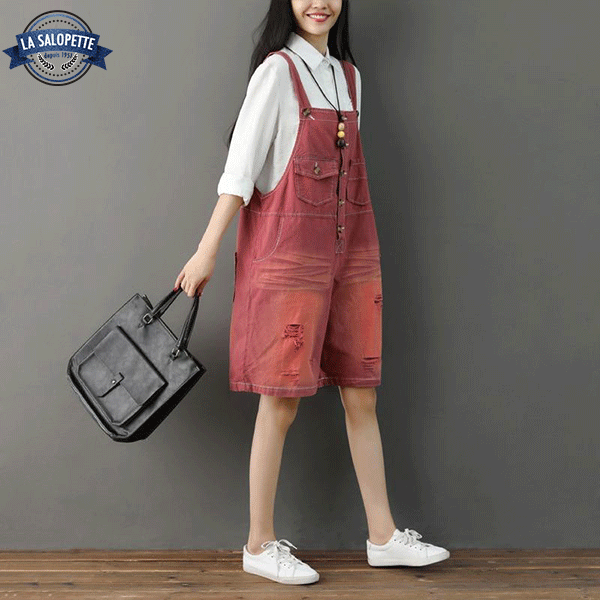 オーバーオール ショートパンツ<br>レッドネドン
