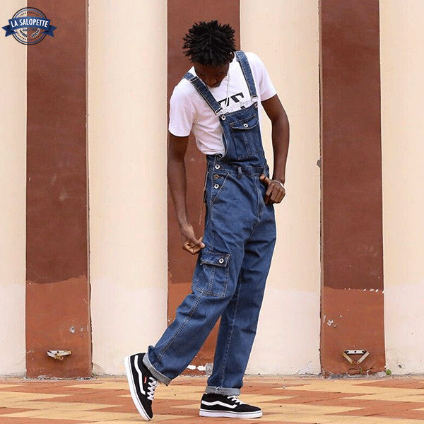 90年代流行のデニムオーバーオール