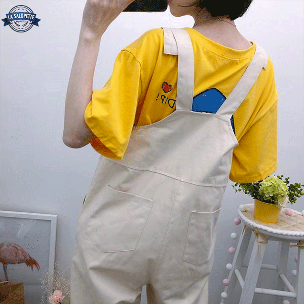 ヴィンテージオーバーオール<br>ベージュピーチ