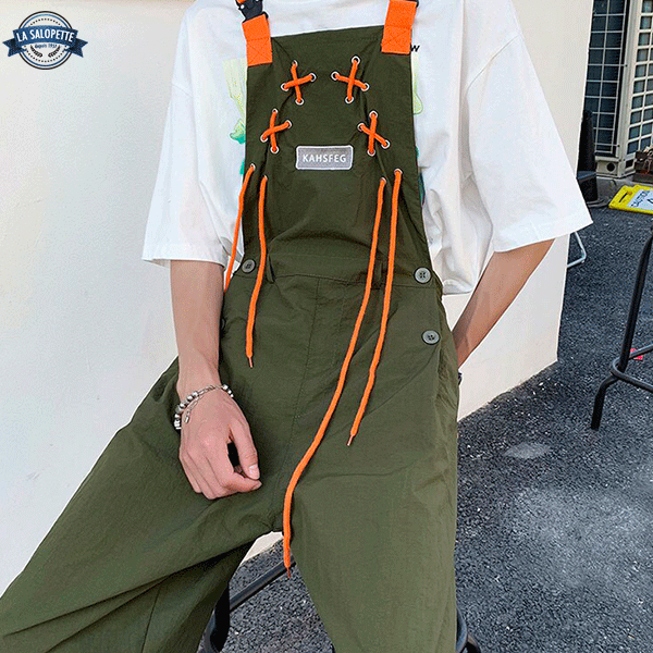 作業用オーバーオール<br>レースアップ
