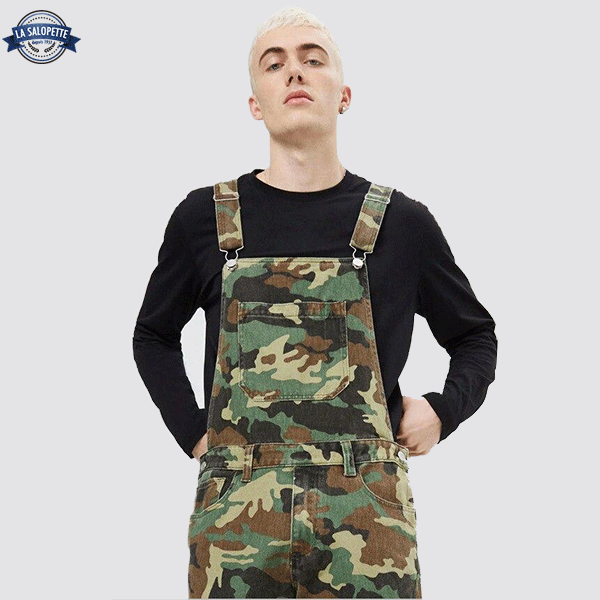 メンズ迷彩柄ワークオーバーオール |オーバーオール – La Salopette メンズ迷彩柄ワークオーバーオール |オーバーオール – La Salopette