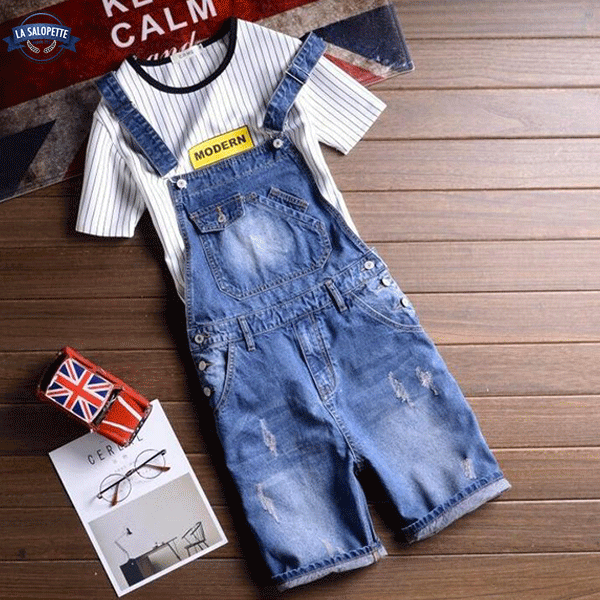 オーバーオール ショートパンツ<br>夏用メンズエクスウェア