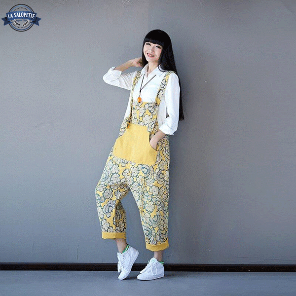 ヴィンテージオーバーオール<br>和風の女性