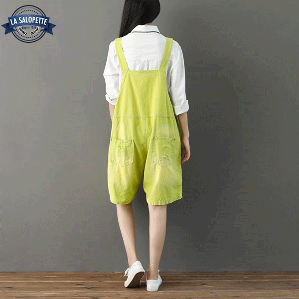 オーバーオール ショートパンツ<br>ビルイエロー