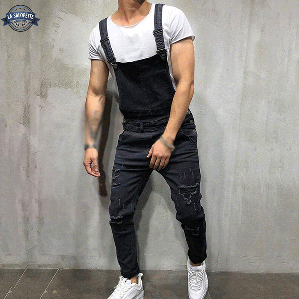 Salopette Jean Noire Homme