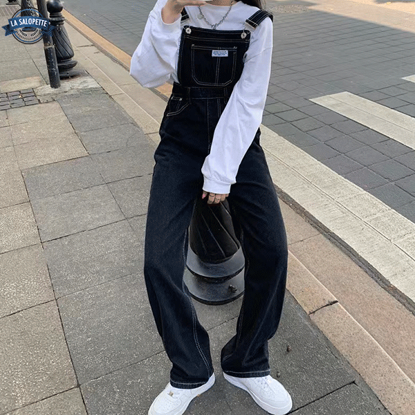 デニムオーバーオール<br>ブルーフレア